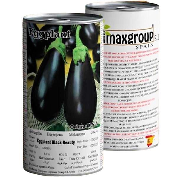 Eggplant Black Beauty Seeds Tin