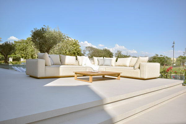 SAINT-TROPEZ (TEAK) - CORNER SOFA SET -  LAYOUT 1