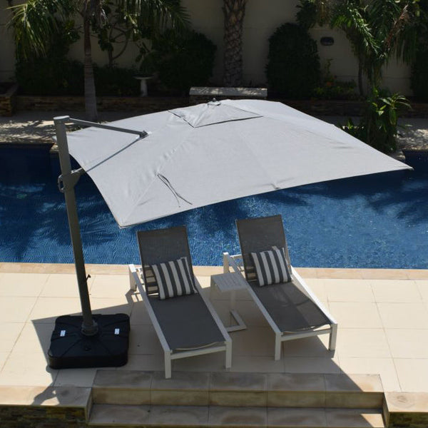 3m X 3m Cantilever Rotating LED Parasol