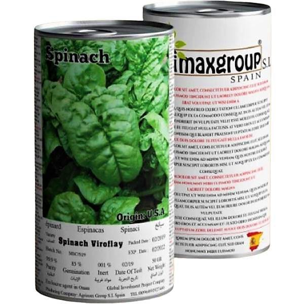 Spinach Virofalay Seeds Tin