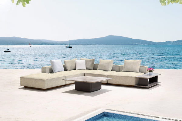 SAINT-TROPEZ (TEAK) - CORNER SOFA SET -  LAYOUT 2