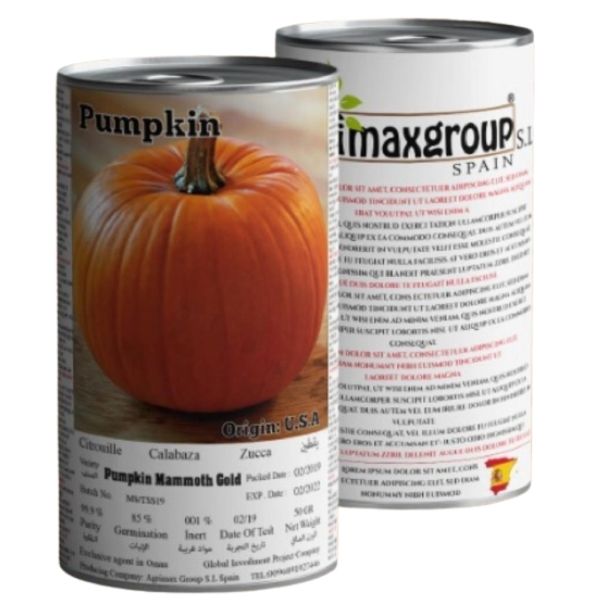 Pumpkin Mammoth Gold Seeds Tin